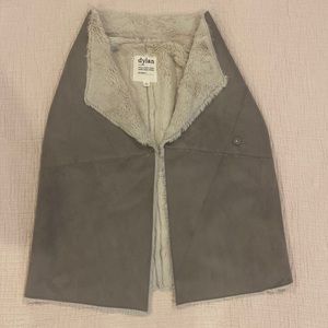 Dylan Faux Fur and Faux Suede Shawl Neck Vest